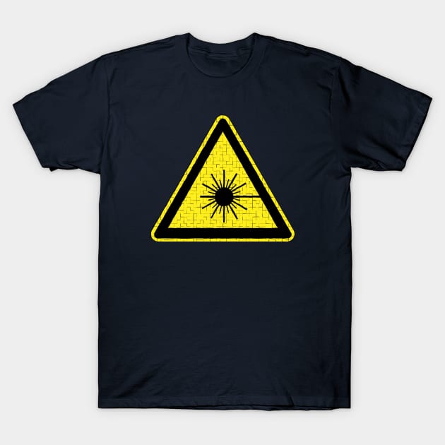 Laser Warning T-Shirt by whatwemade